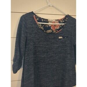 Love delirious maternity Navy floral top bow details large